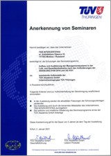 сертификат TÜV Akademie семинара по AS 9100:2016